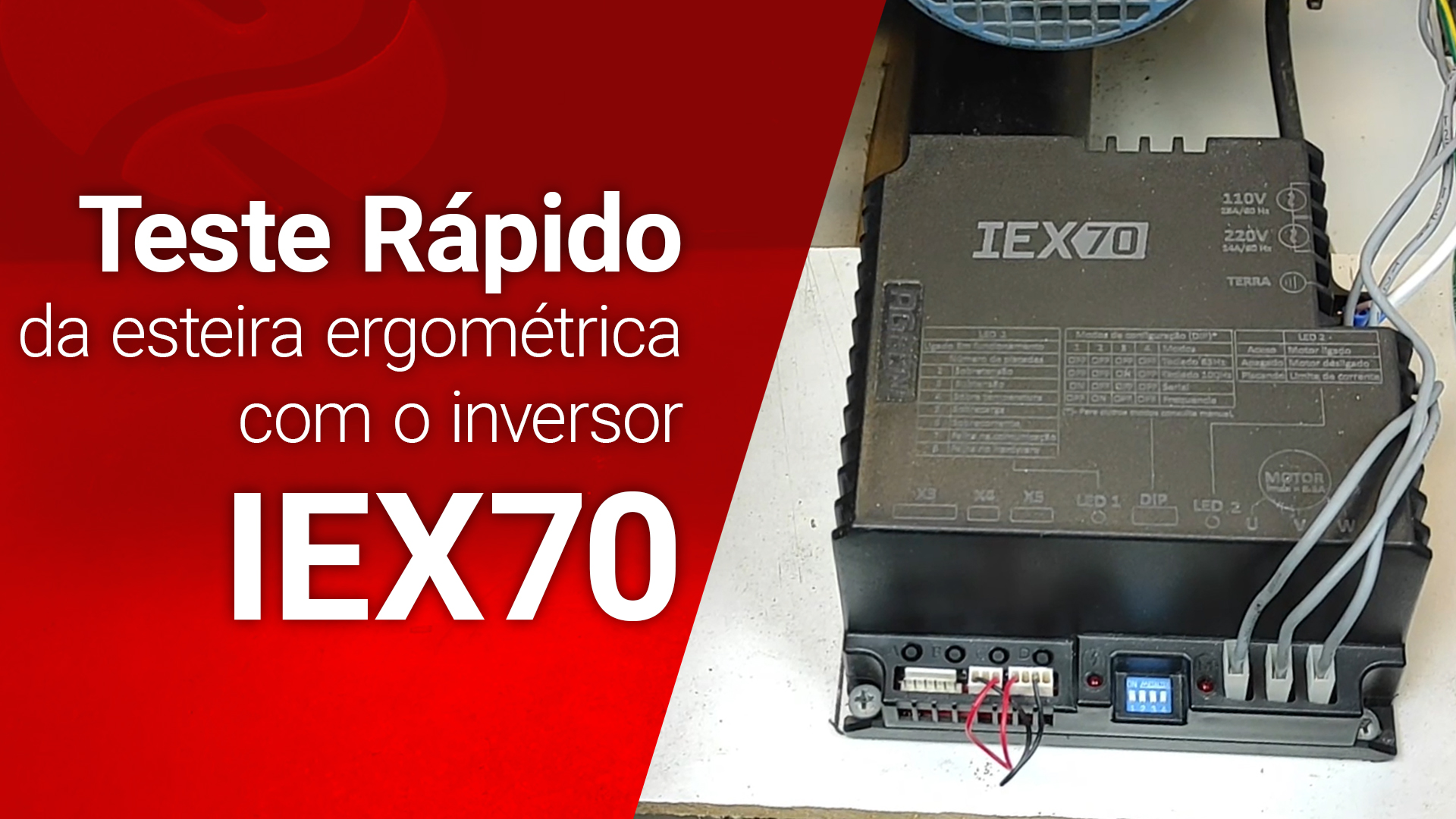 Inversor de frequência IEX70 - Teste rápido da Esteira Ergométrica sem usar o painel
