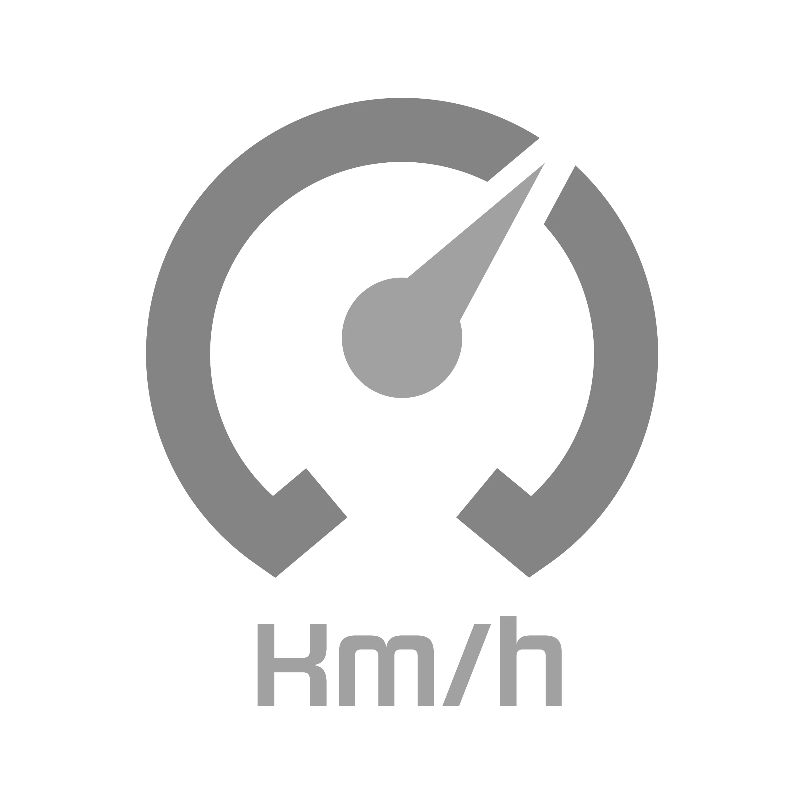 Indicação de velocidade do exercício em km/h